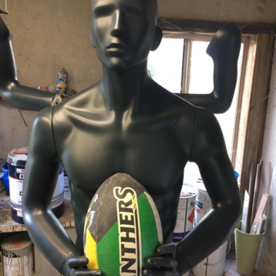 Custom mannequin created for the Penrith Panthers rugby league club.